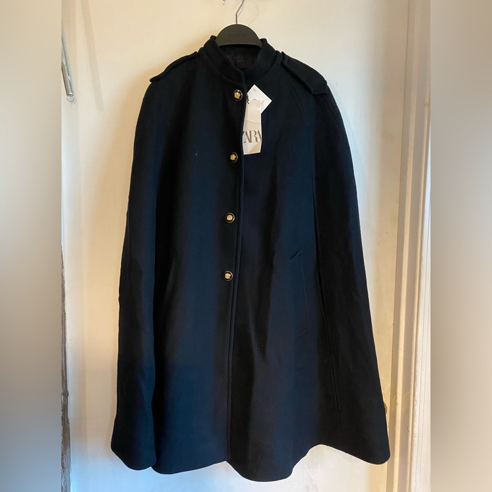 Zara Black Cape Coat
